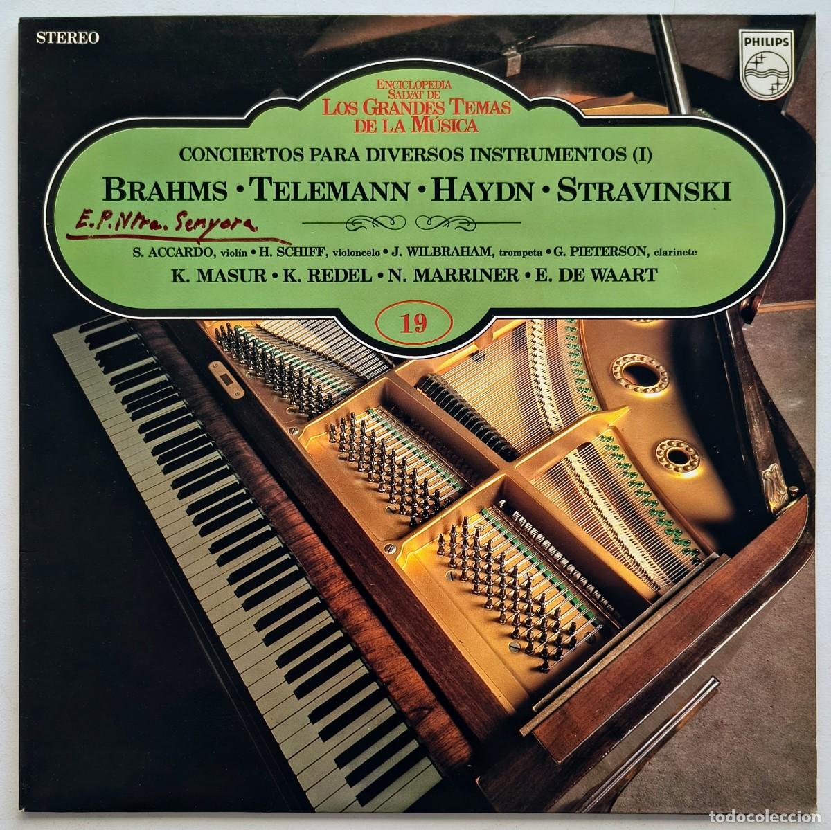 Discos de vinilo: Brahms, Telemann, Haydn, Stravinski - Enciclopedia Salvat de Los Grandes Temas de la Musica 19