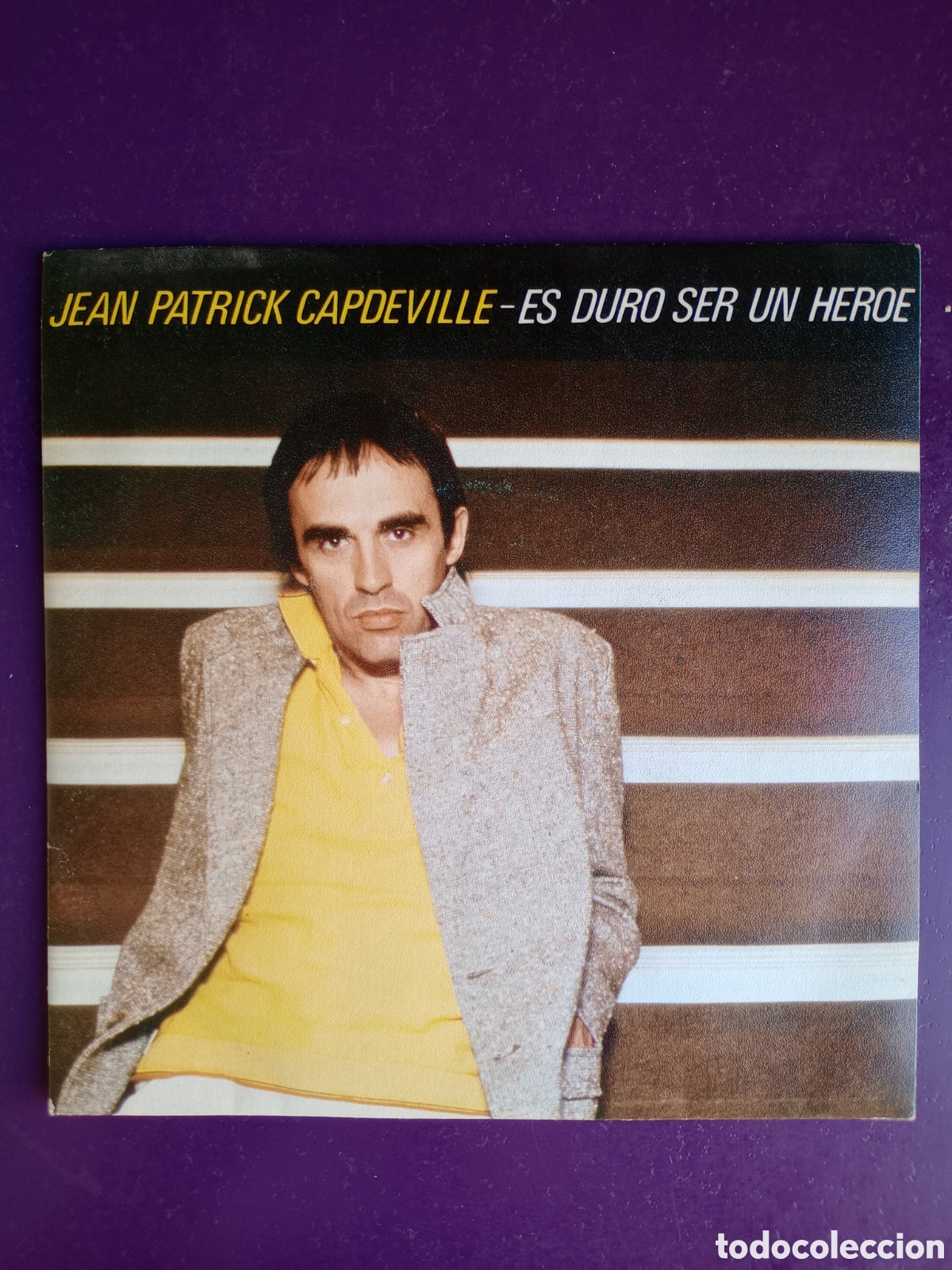 Discos de vinilo: Jean-Patrick Capdevielle &ndash; Es Duro Ser Un H&eacute;roe - Sg CBS 1980 - POP ROCK FRANCIA SIN APENAS USO