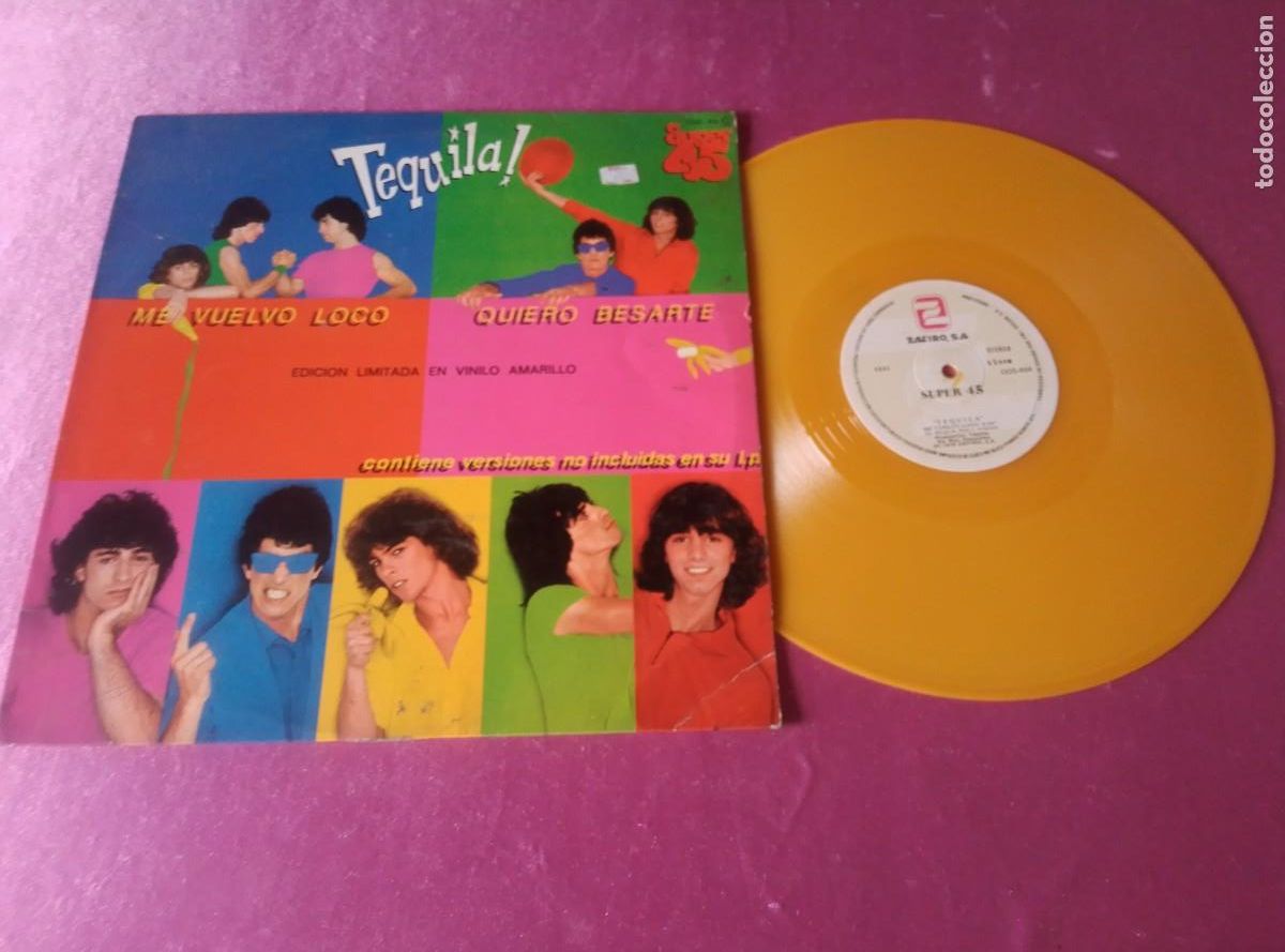 Discos de vinilo: TEQUILA EDICI&Oacute;N LIMITADA VINILO AMARILLO ME VUELVO LOCO 1979 LP L32 4 1