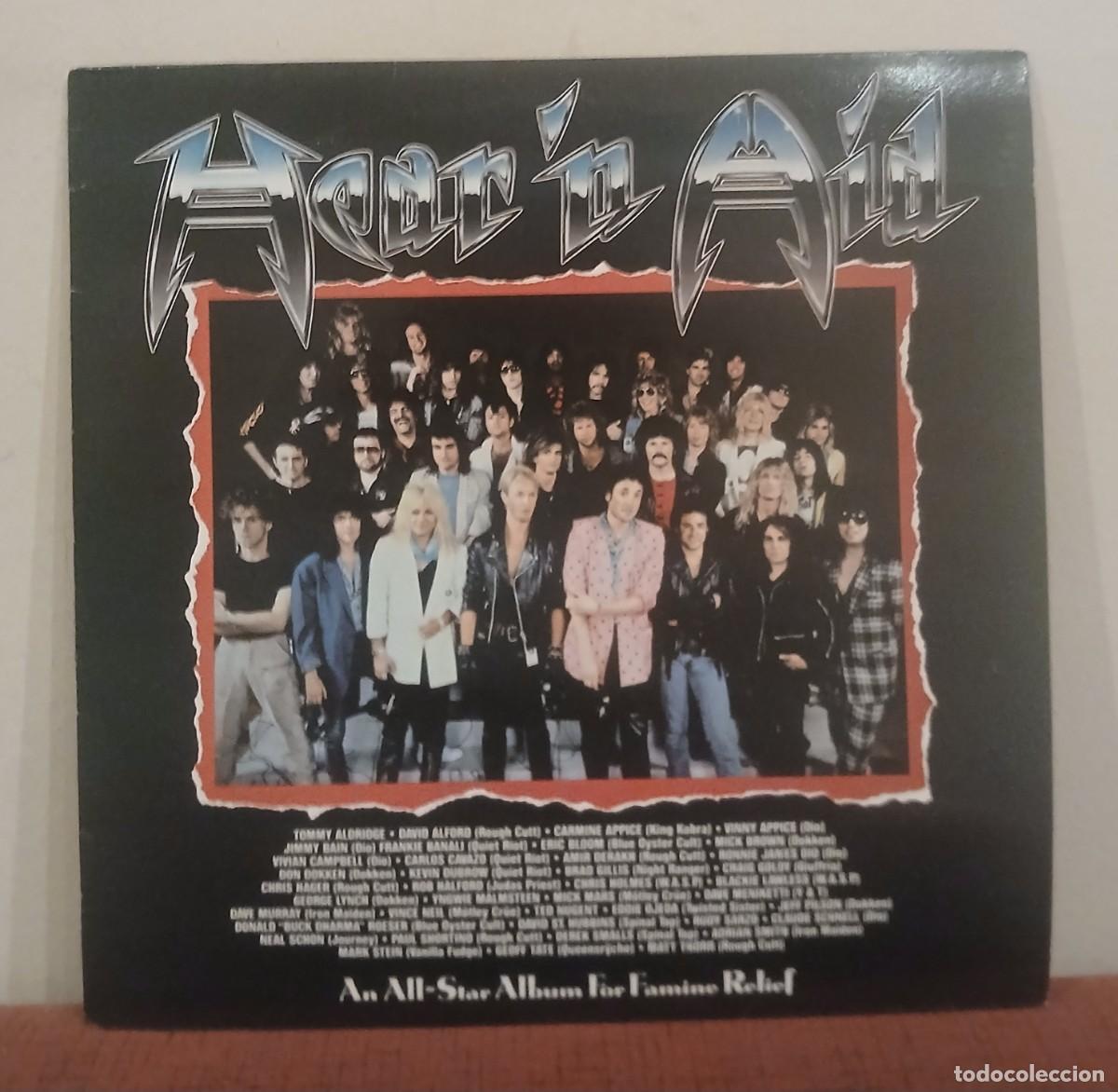 Discos de vinilo: VINILO HEAR 'N AID - LP IMPECABLE DE DIO, KISS, MOTORHEAD, SCORPIONS, ACCEPT, Y&T ETC