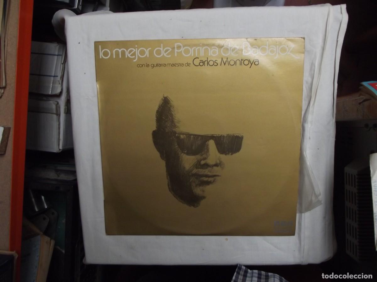 Discos de vinilo: LP LO MEJOR DE PORRINA DE BADAJOZ CON LA GUITARRA DE CARLOS MOONTOYA ( SIN PROBAR )