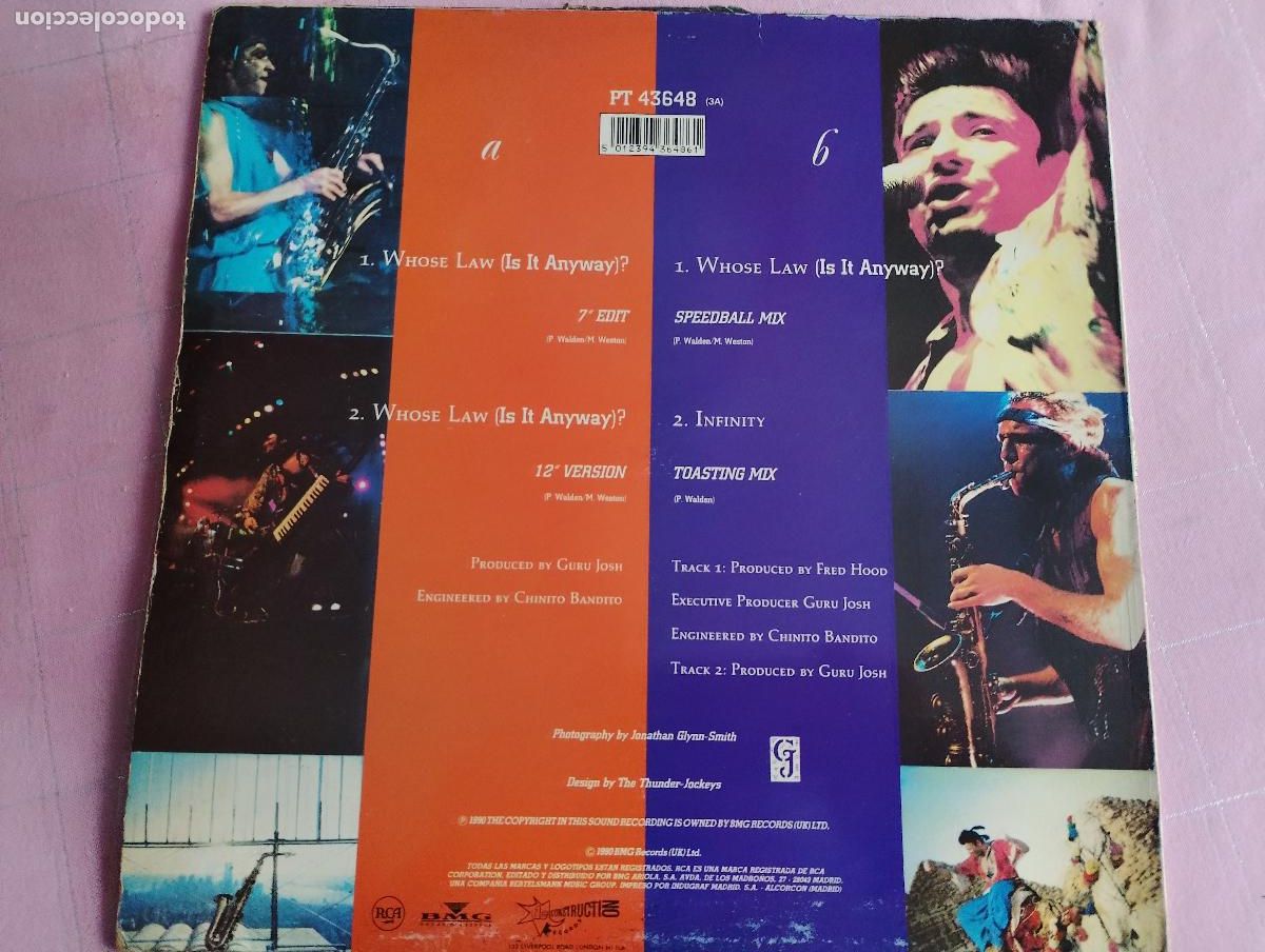 Discos de vinilo: Guru Josh &lrm;&ndash; Whose Law (Is It Anyway)? 1990 - Foto 4