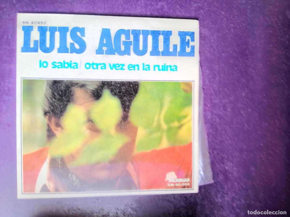 Discos de vinilo: Luis Aguile &ndash; Lo Sab&iacute;a / Otra Vez En La Ruina - Sg MOVIEPLAY 1970 - POP 70'S