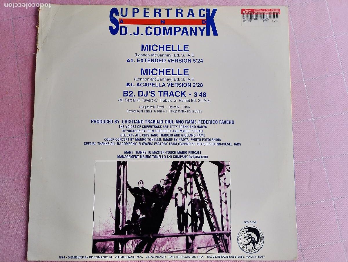Discos de vinilo: supertrack d j company, michelle, 1994 - Foto 4