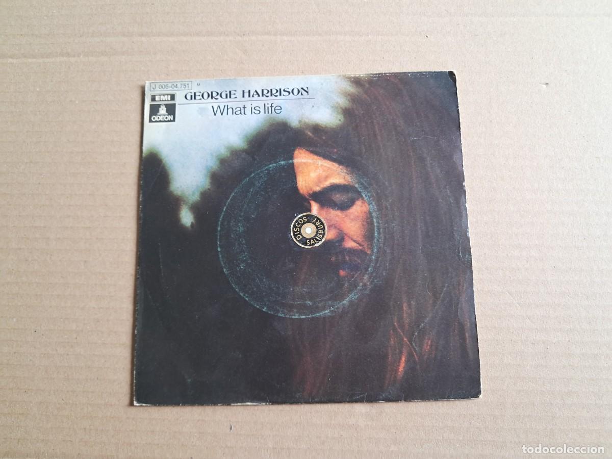 Discos de vinilo: GEORGE HARRISON - WHAT IS LIFE SINGLE 1971 EDICION ESPA&Ntilde;OLA
