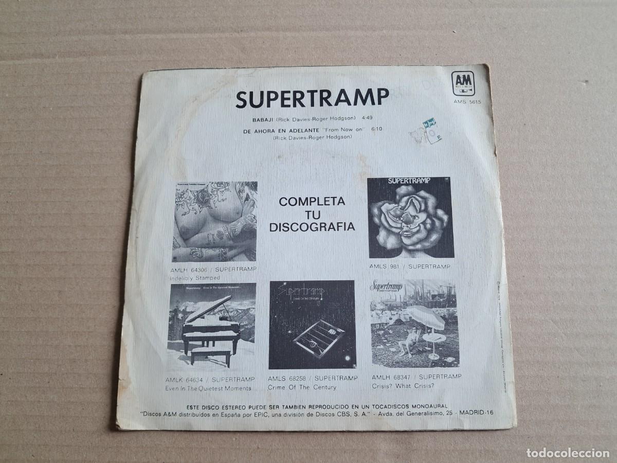 Discos de vinilo: SUPERTRAMP - BABAJI SINGLE 1978 EDICION ESPA&Ntilde;OLA - Foto 3