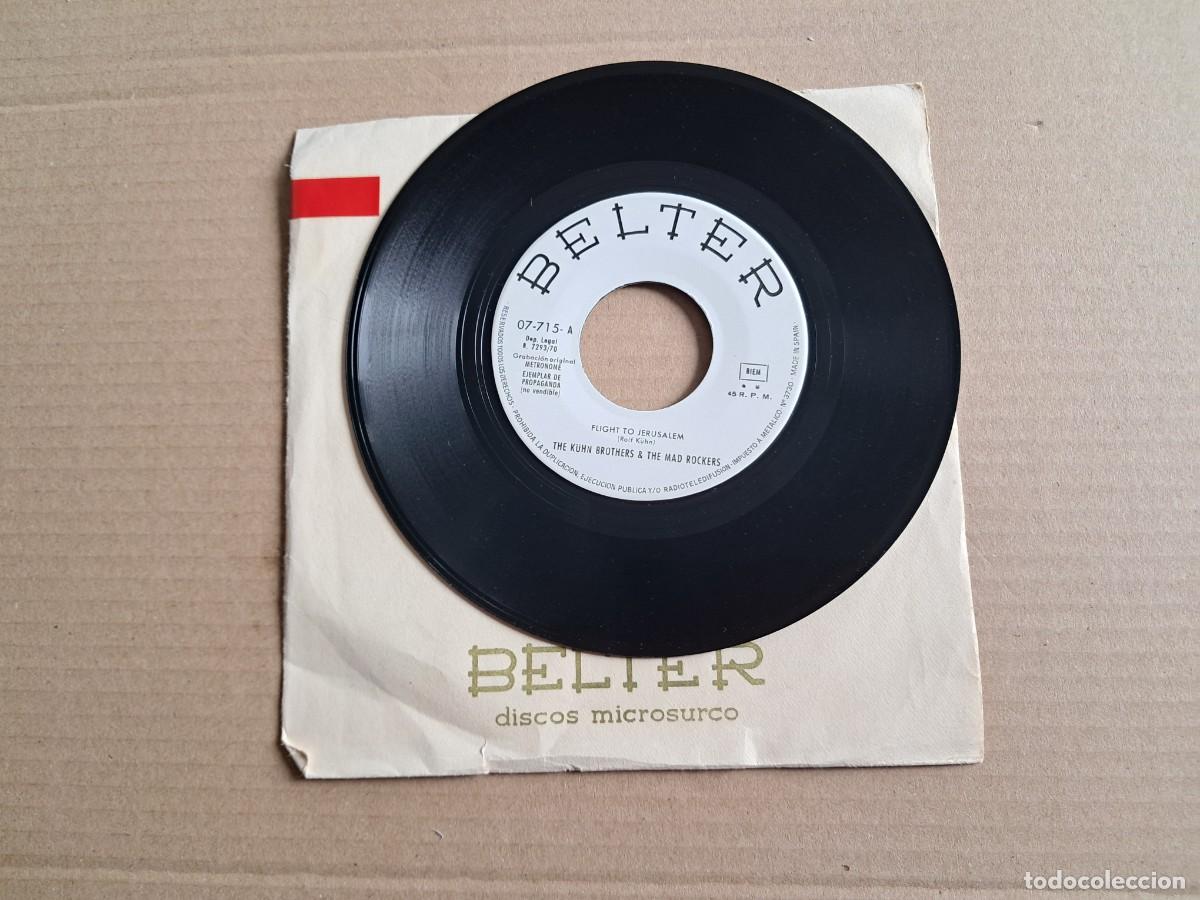 Discos de vinilo: THE KUHN BROTHERS & THE MAD ROCKERS - FLIGHT TO JERUSALEN SINGLE PROMOCIONAL 1970 EDICION ESPA&Ntilde;OLA