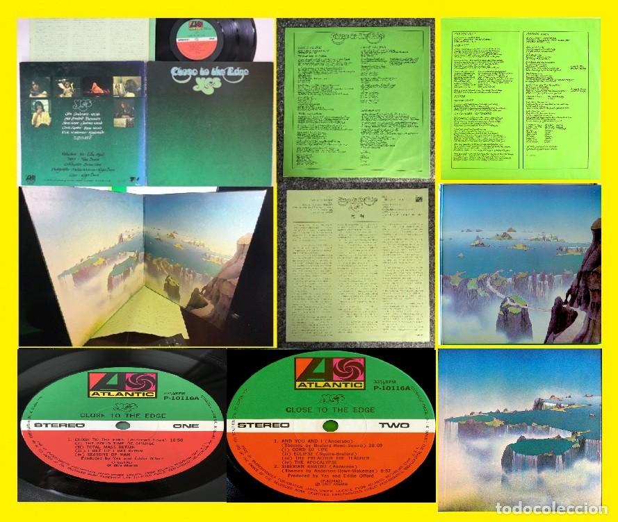 Discos de vinilo: YES, CLOSE TO THE EDGE, COMPLETA RARA EDIT USA ATLANTIC, SUPER DOBLE CARPETA + ENCARTE + INSERTO, EX