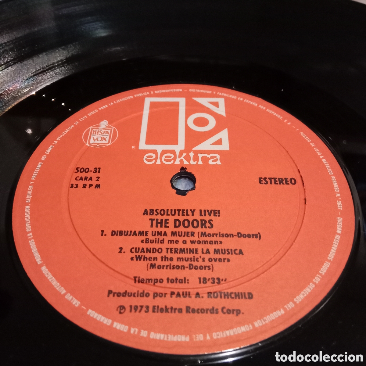 Discos de vinilo: THE DOORS - ABSOLUTELY LIVE! - LP DOBLE GATEFOLD - Foto 8