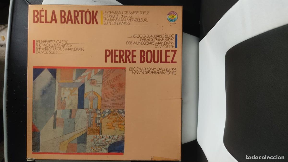 Discos de vinilo: Caja 3 LP's Bela Bartok - Obras para escena. Pierre Boulez, director.