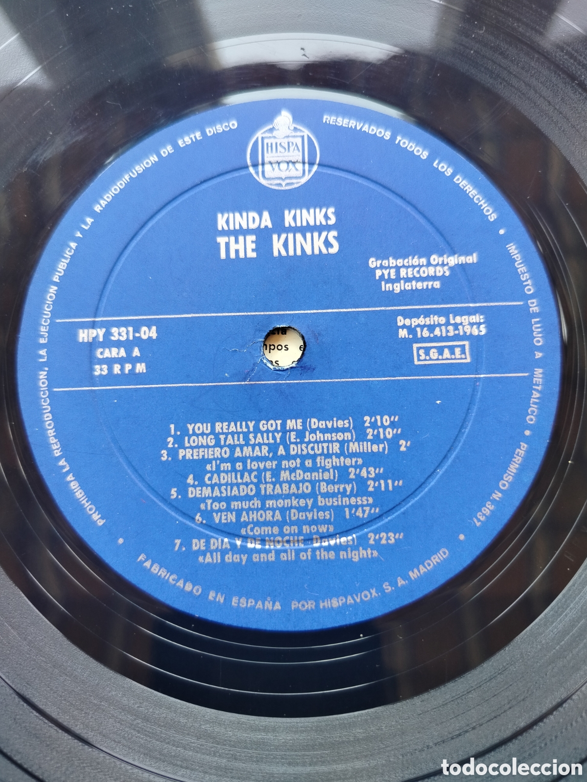 Discos de vinilo: The Kinks LP 1965 Hispavox - Foto 3