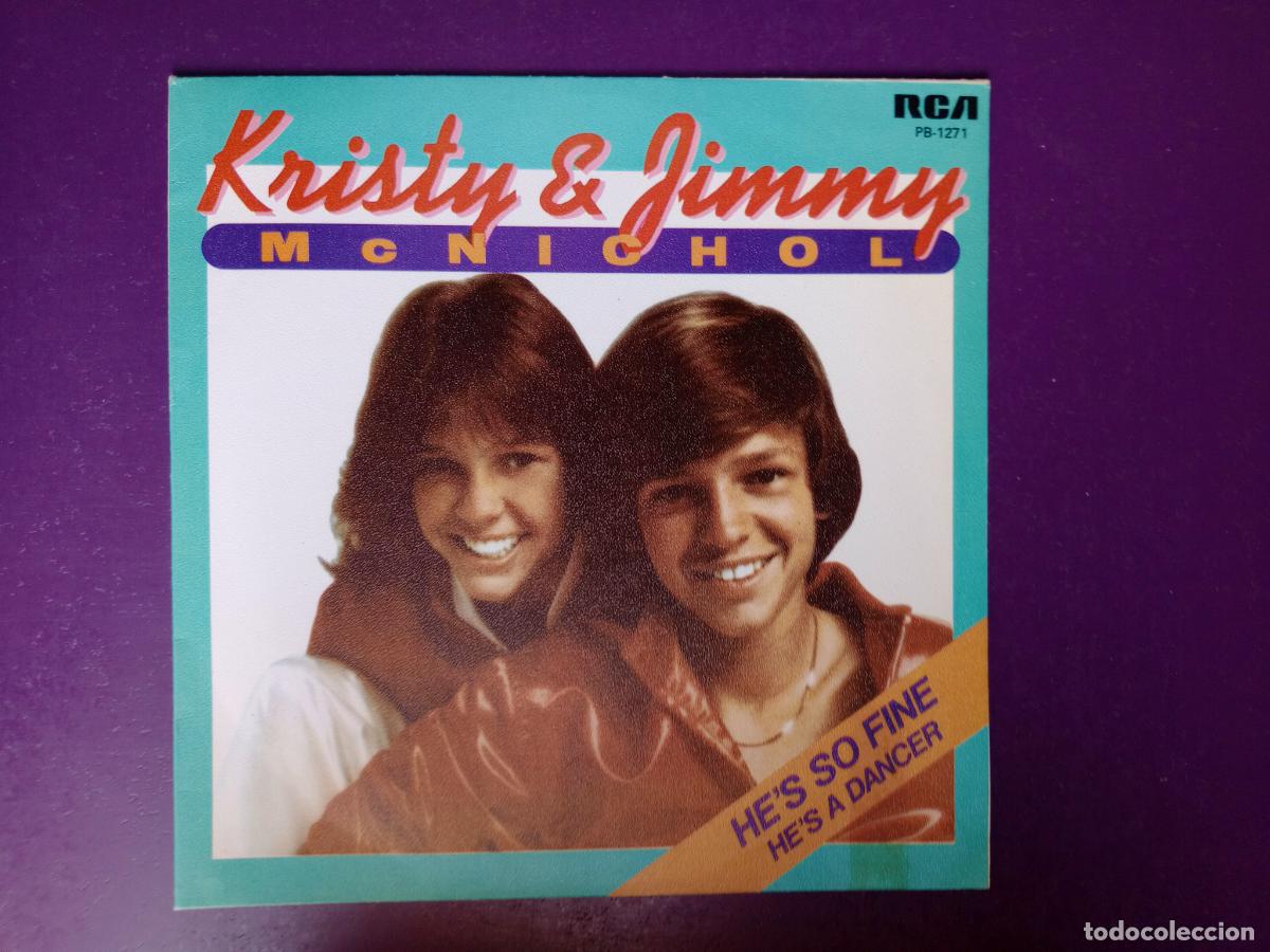 Discos de vinilo: Kristy & Jimmy McNichol &ndash; He's So Fine / He's A Dancer - Sg RCA PROMO 1978 - INFANTIL POP