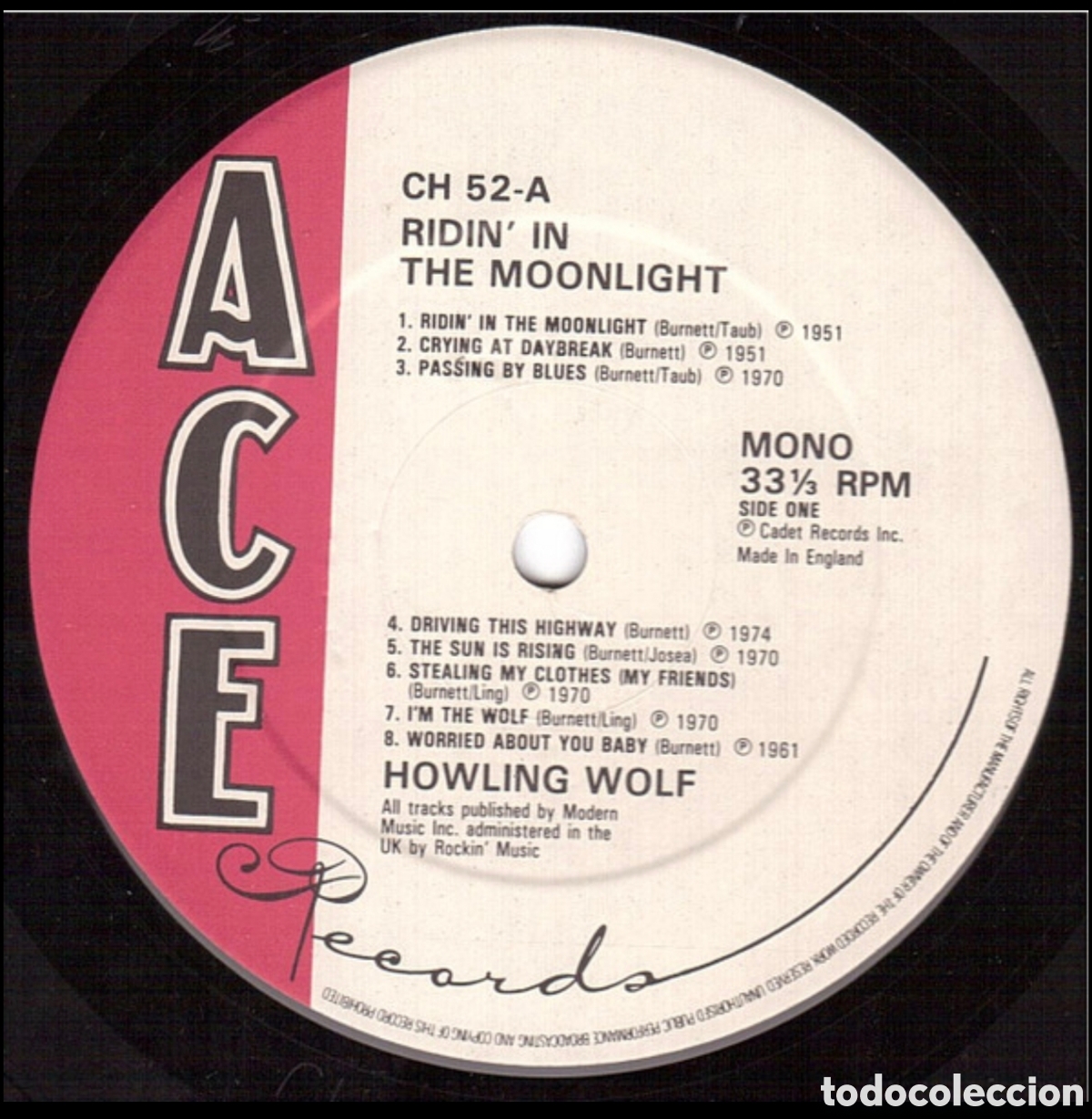 Discos de vinilo: Howling Wolf: Ridin In The Moonlight Lp 1982 MONO - Foto 3