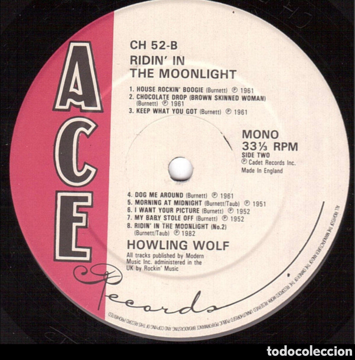Discos de vinilo: Howling Wolf: Ridin In The Moonlight Lp 1982 MONO - Foto 4