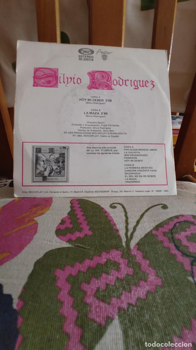 Discos de vinilo: SILVIO RODRIGUEZ-SINGLE HOY MI DEBER - Foto 2