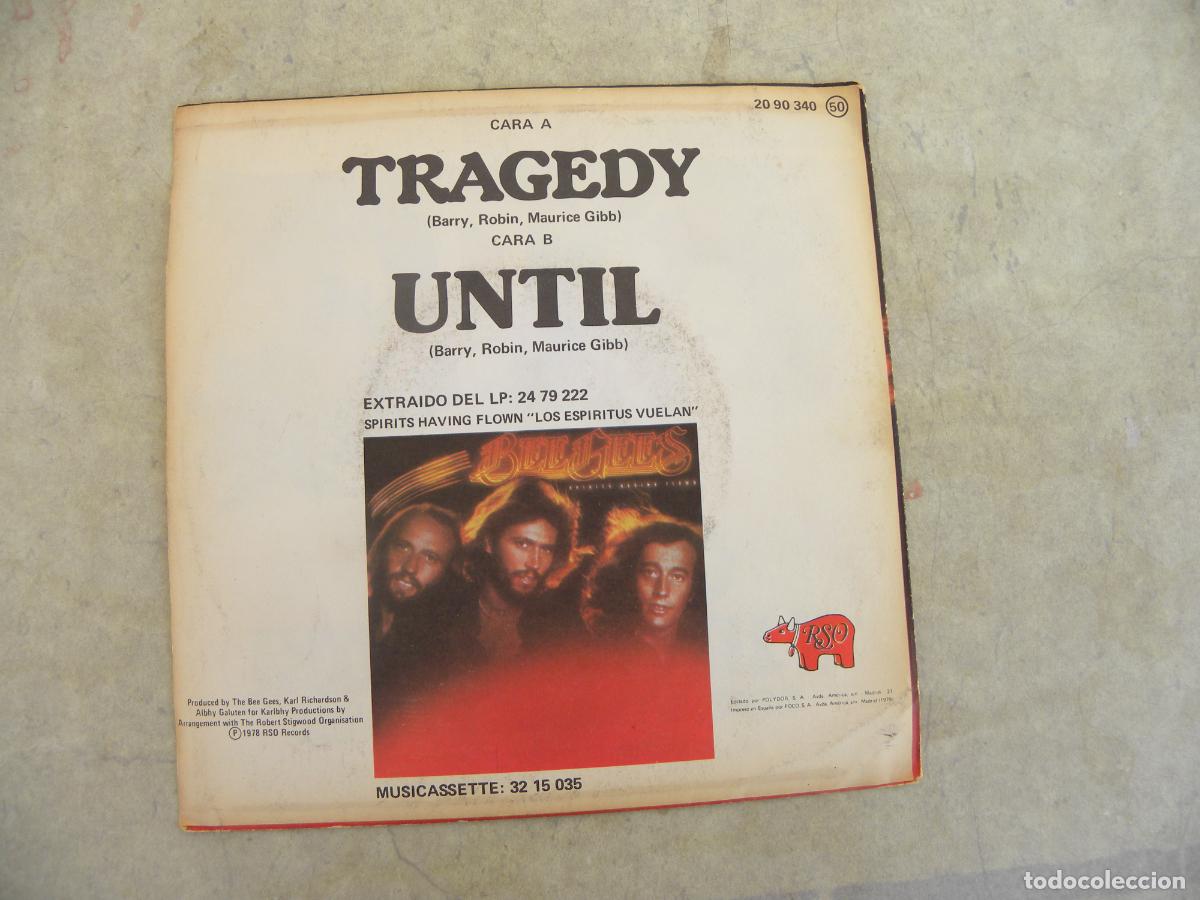 Discos de vinilo: BEE GEES -TRAGEDY -SINGLE 1979 - Foto 2