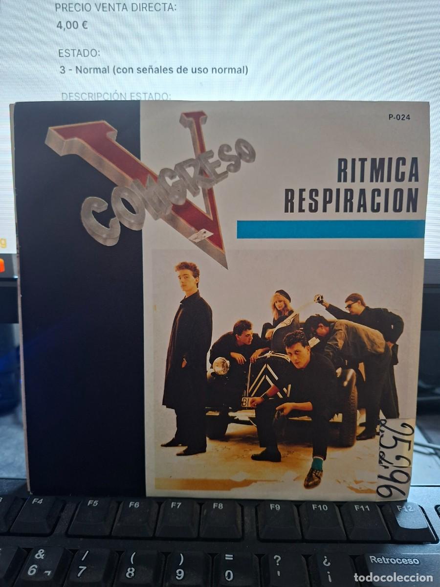 Discos de vinilo: QUINTO V CONGRESO - RITMICA RESPIRACION - SINGLE DE VINILO - CAJA 55
