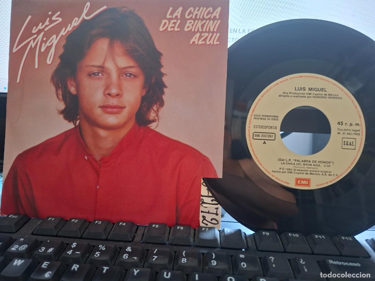 Discos de vinilo: LUIS MIGUEL - LA CHICA DEL BIKINI AZUL - SINGLE DE VINILO PROMOCIONAL - CAJA 55