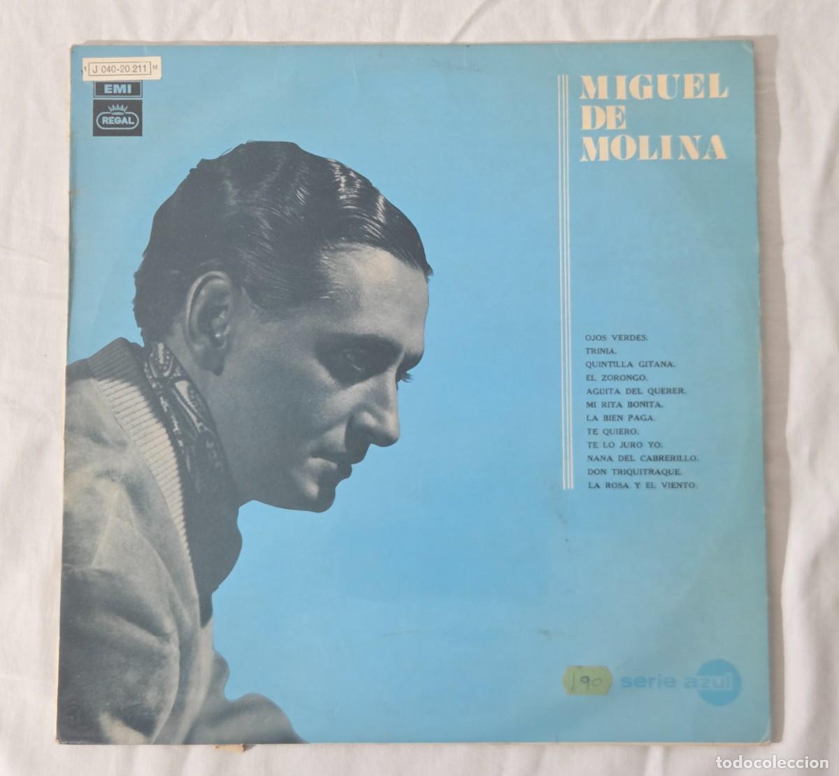 Discos de vinilo: LP Vinilo Miguel De Molina - Ojos verdes - Trinia - Quintilla Gitana