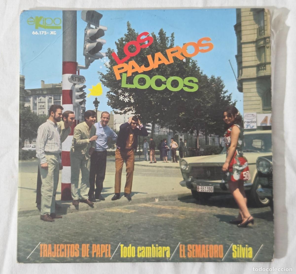 Discos de vinilo: Single Vinilo Los Pajaros Locos - Trajecitos De Papel