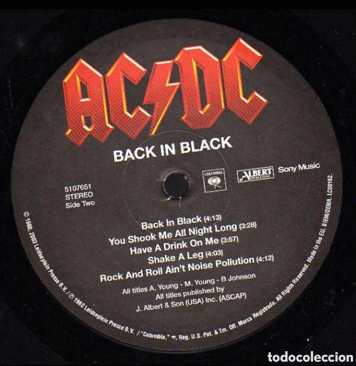 Discos de vinilo: AC/DC: Back in Black LP 2008 - Foto 4