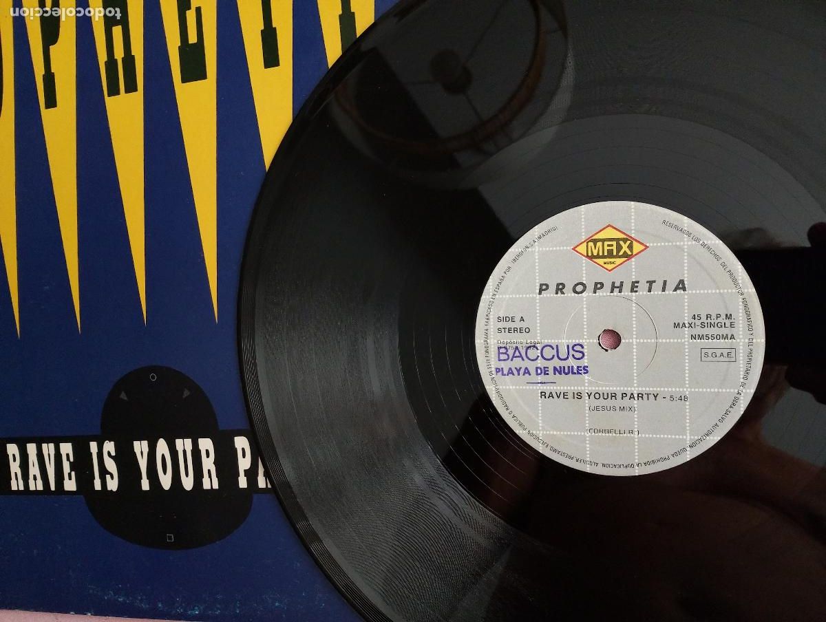 Discos de vinilo: Prophetia &ndash; Rave Is Your Party,1992 techno - Foto 4