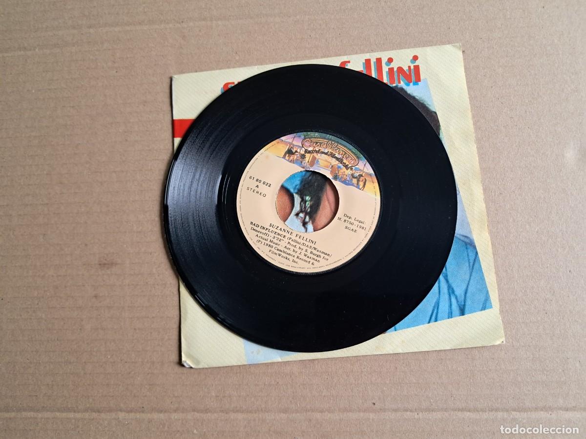 Discos de vinilo: SUZANNE FELLINI - BAD INFLUENCE SINGLE 1981 EDICION ESPA&Ntilde;OLA - Foto 2