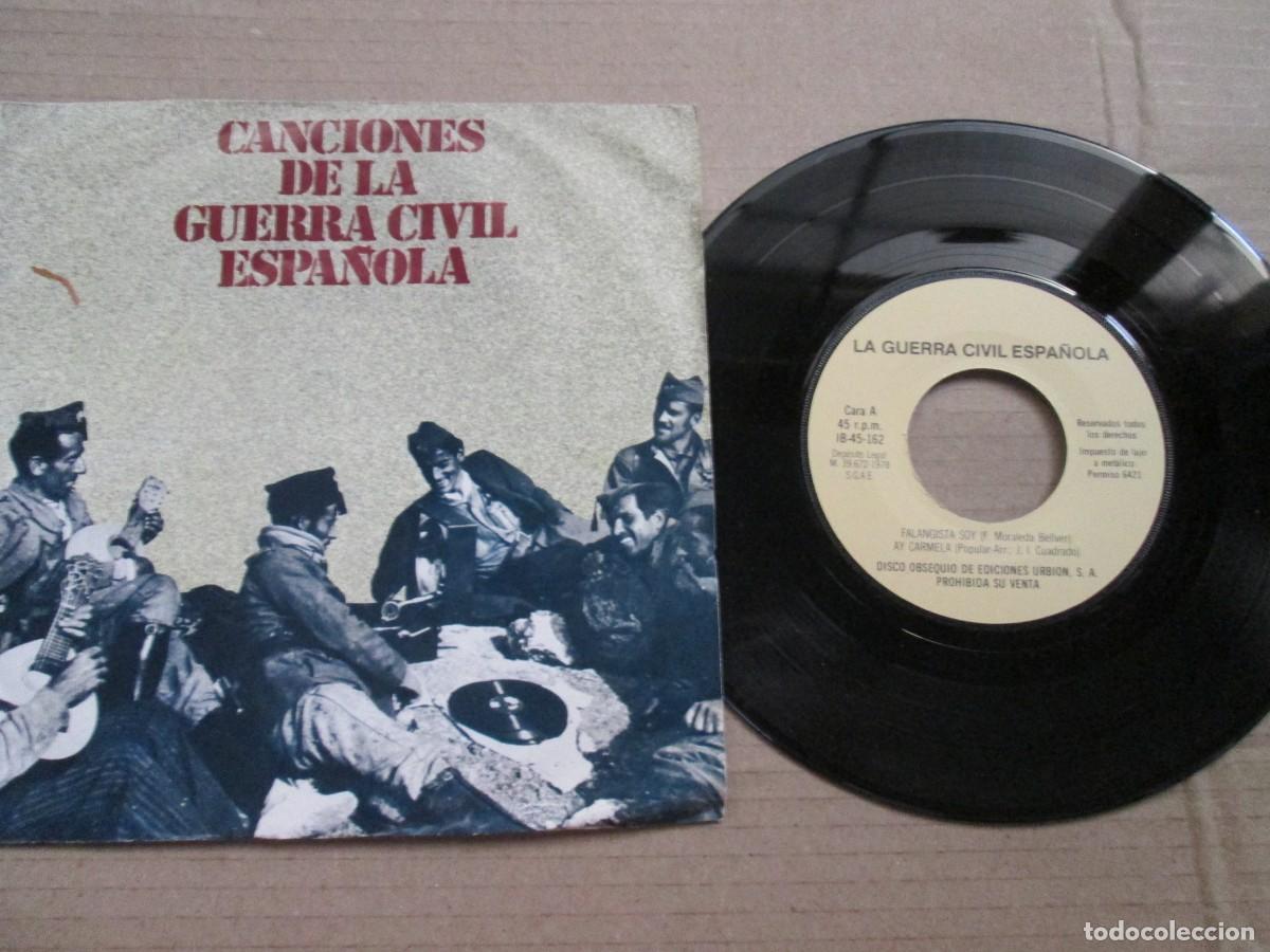 Discos de vinilo: CANCIONES DE LA GUERRA CIVIL ESPA&Ntilde;OLA - EP, Ed PROMO 7&rdquo; 1978. Magn&iacute;fico estado (VG+/NM)
