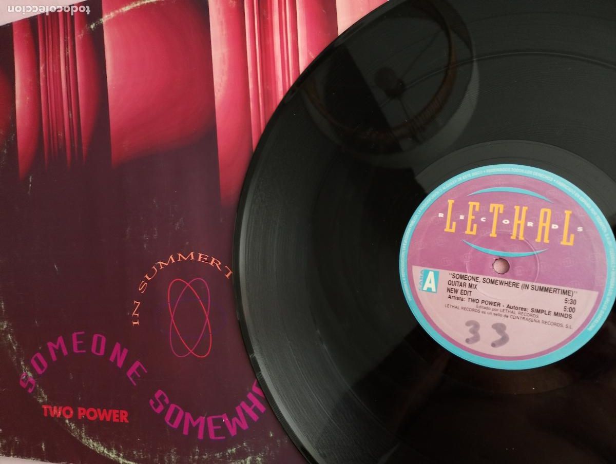 Discos de vinilo: Two Power* &lrm;&ndash; Someone, Somewhere (In Summer Time) 1995, techno - Foto 4