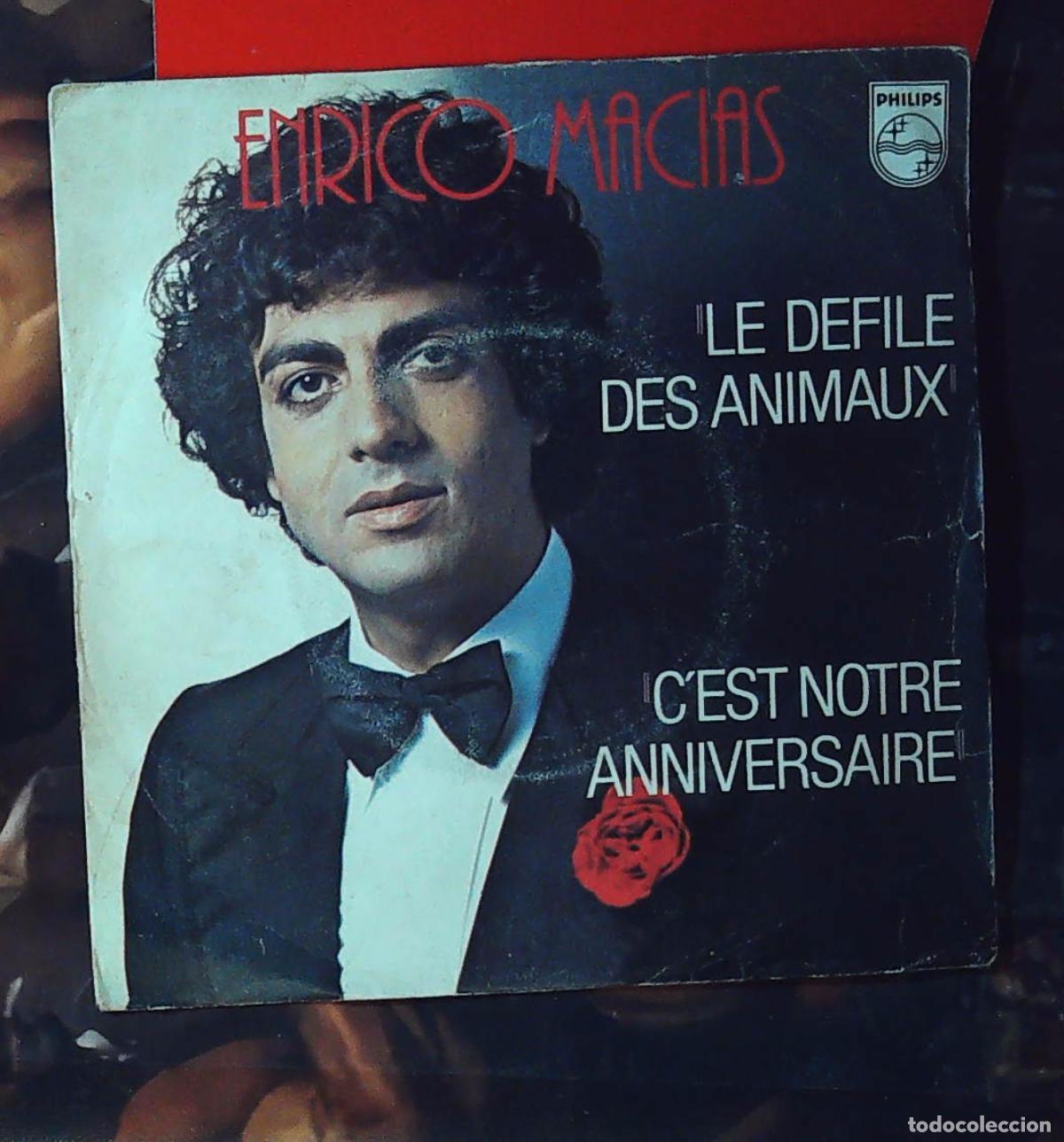 Discos de vinilo: ep frances single enrico macias le defile des animaux cest notre anniversaire