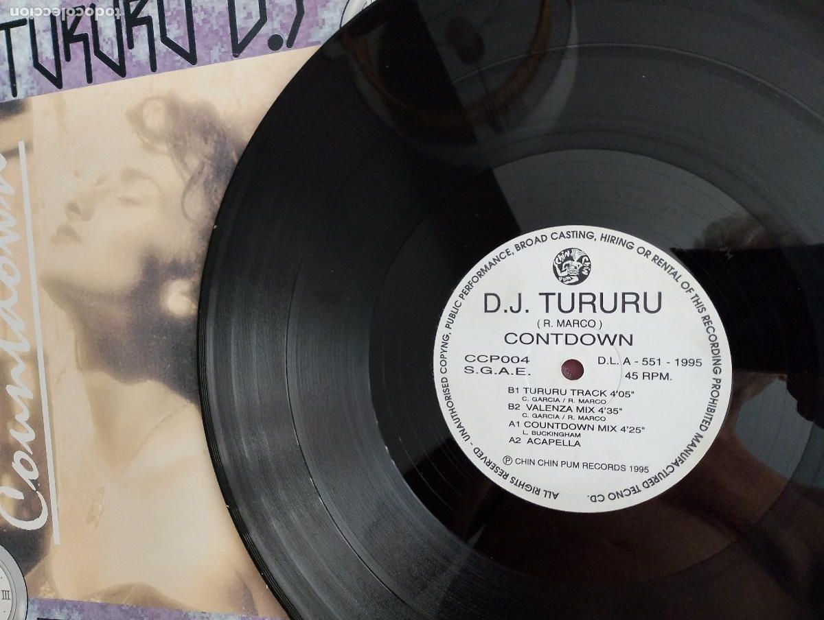 Discos de vinilo: Tururu D.J Feat Karry &ndash; Countdown, 1995, techno - Foto 4