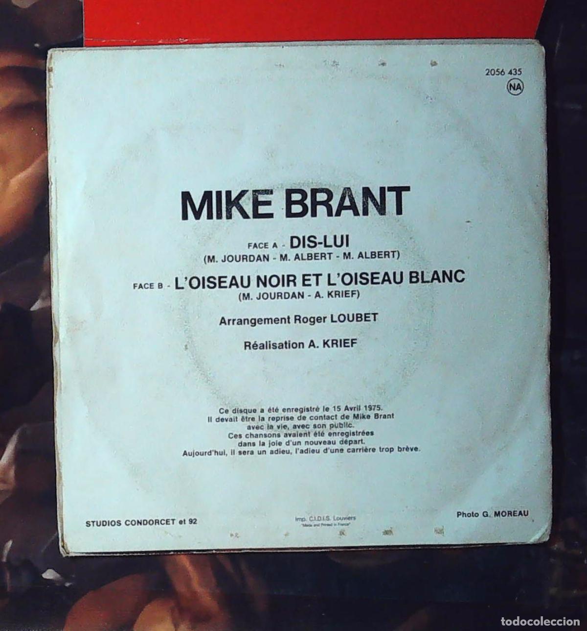 Discos de vinilo: ep frances single mike brant dis lui - Foto 2