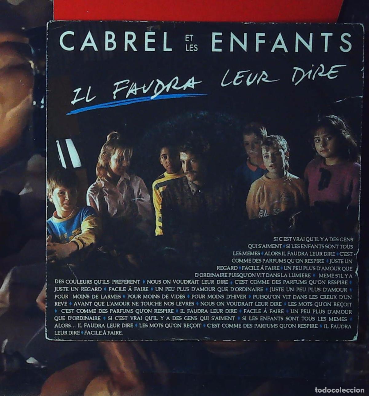 Discos de vinilo: ep frances single cabrel et les enfants el faudra leur dire