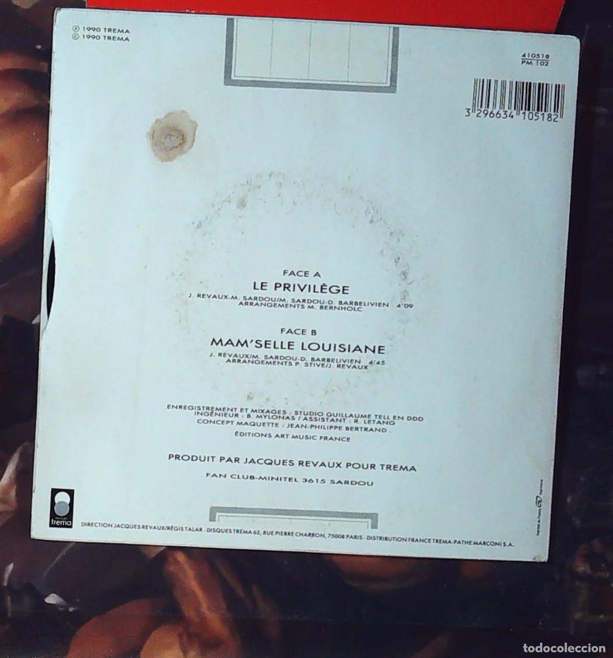 Discos de vinilo: ep frances single michek sardou le privilege - Foto 2