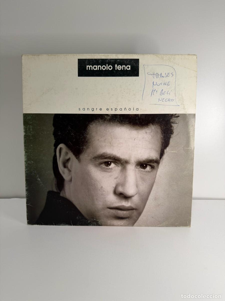 Discos de vinilo: MANOLO TENA (LP) SANGRE ESPA&Ntilde;OLA - A&Ntilde;O 1992 - ENCARTE CON LETRAS