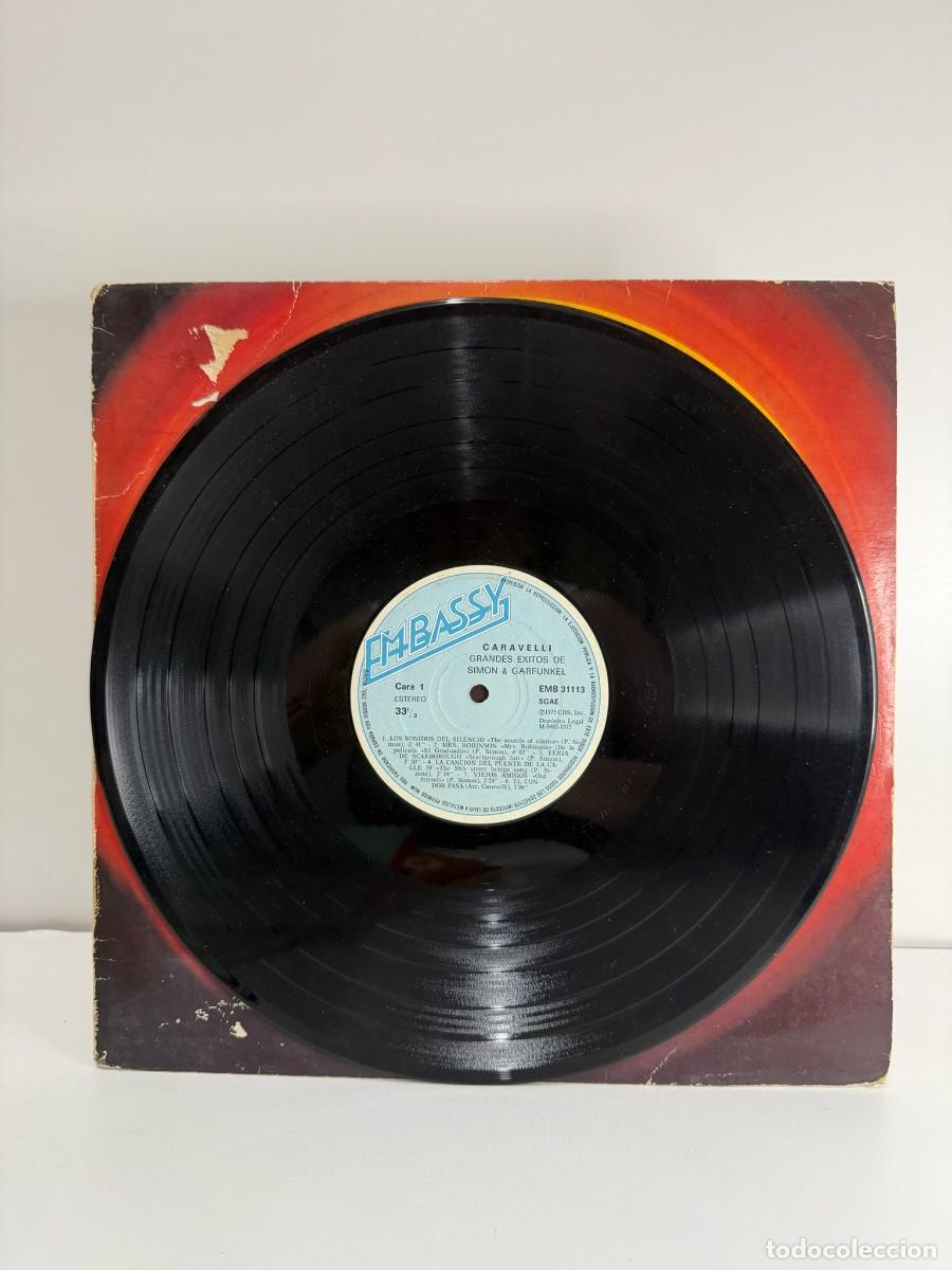 Discos de vinilo: CARAVELLI (LP) GRANDES EXITOS DE SIMON Y GARFUNKEL - A&Ntilde;O 1975 - Foto 3