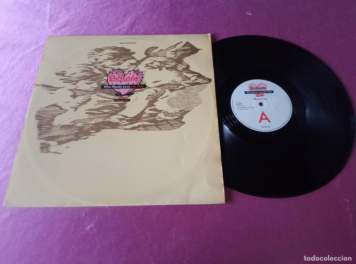 Discos de vinilo: ERASURE WHO NEEDS LOVE LIKE THAT MEXICAN MIX 1985 LP L32 21