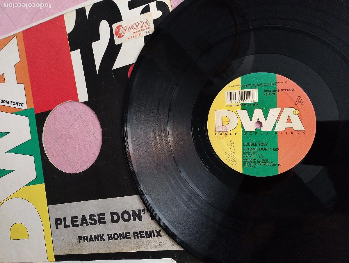 Discos de vinilo: Double You? &ndash; Please Dont Go, 1992 electronic - Foto 2