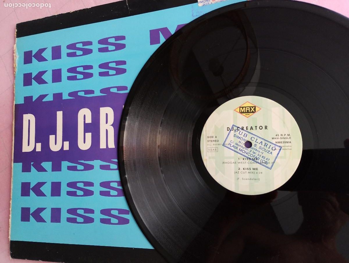 Discos de vinilo: DJ Creator &ndash; Kiss Me, 1992 techno - Foto 2