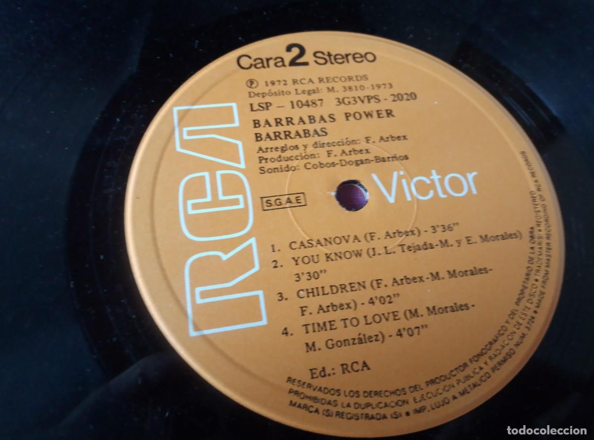 Discos de vinilo: BARRAB&Aacute;S POWER BARRAB&Aacute;S 1972 LP L32 21 - Foto 3