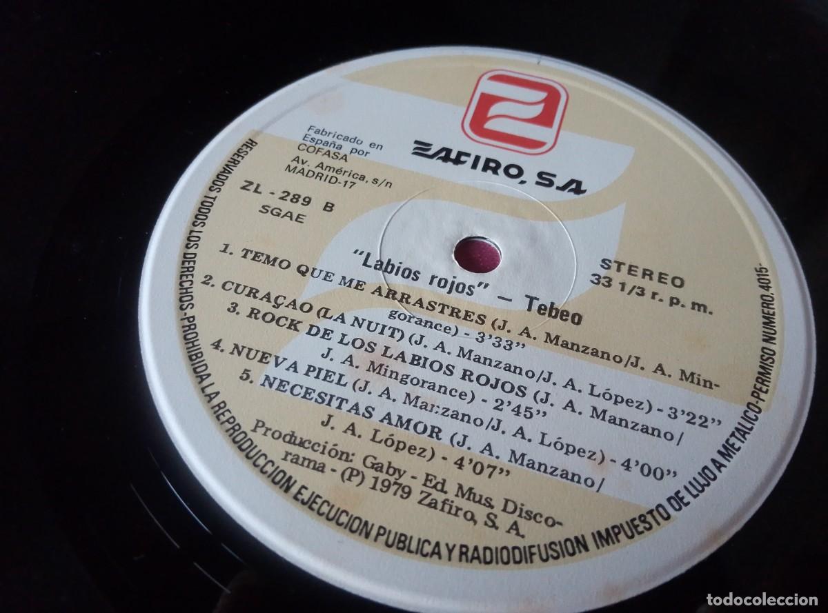Discos de vinilo: TEBEO LABIOS ROJOS 1979 LP L32 21 - Foto 5