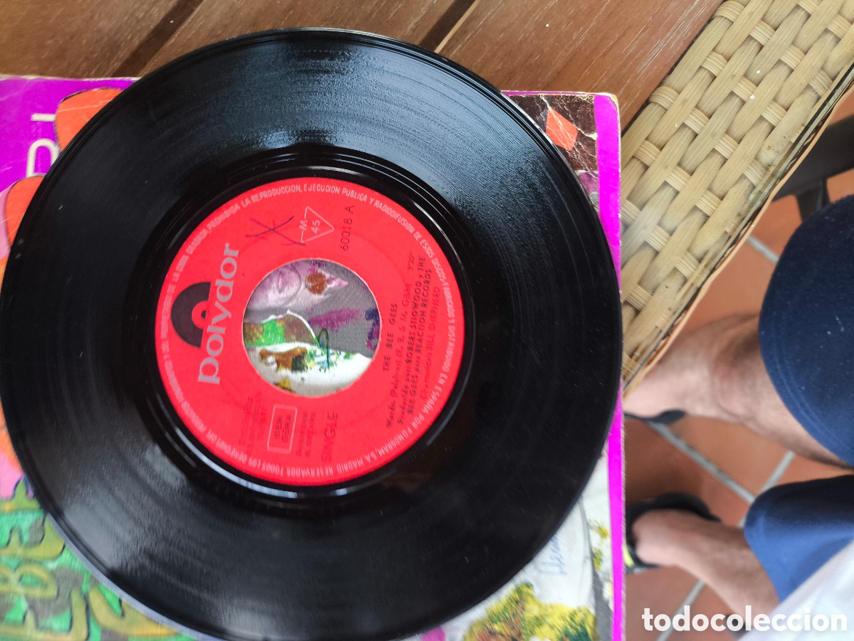 Discos de vinilo: Single d&eacute; the beeegeese.lote.T.n.177 - Foto 3
