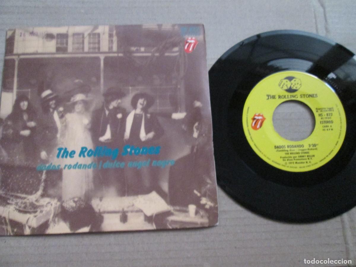 Discos de vinilo: THE ROLLING STONES - Dados Rodando / Dulce &Aacute;ngel negro. Single ed espa&ntilde;ola 7&rdquo; 1972. Magn&iacute;fico VG+/NM