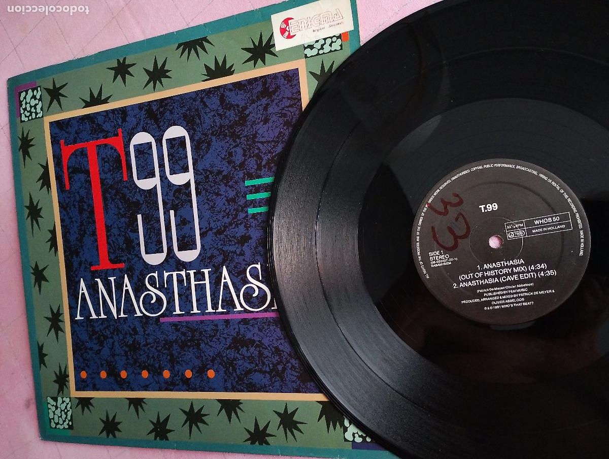 Discos de vinilo: T99 &ndash; Anasthasia, 1991, Techno - Foto 3
