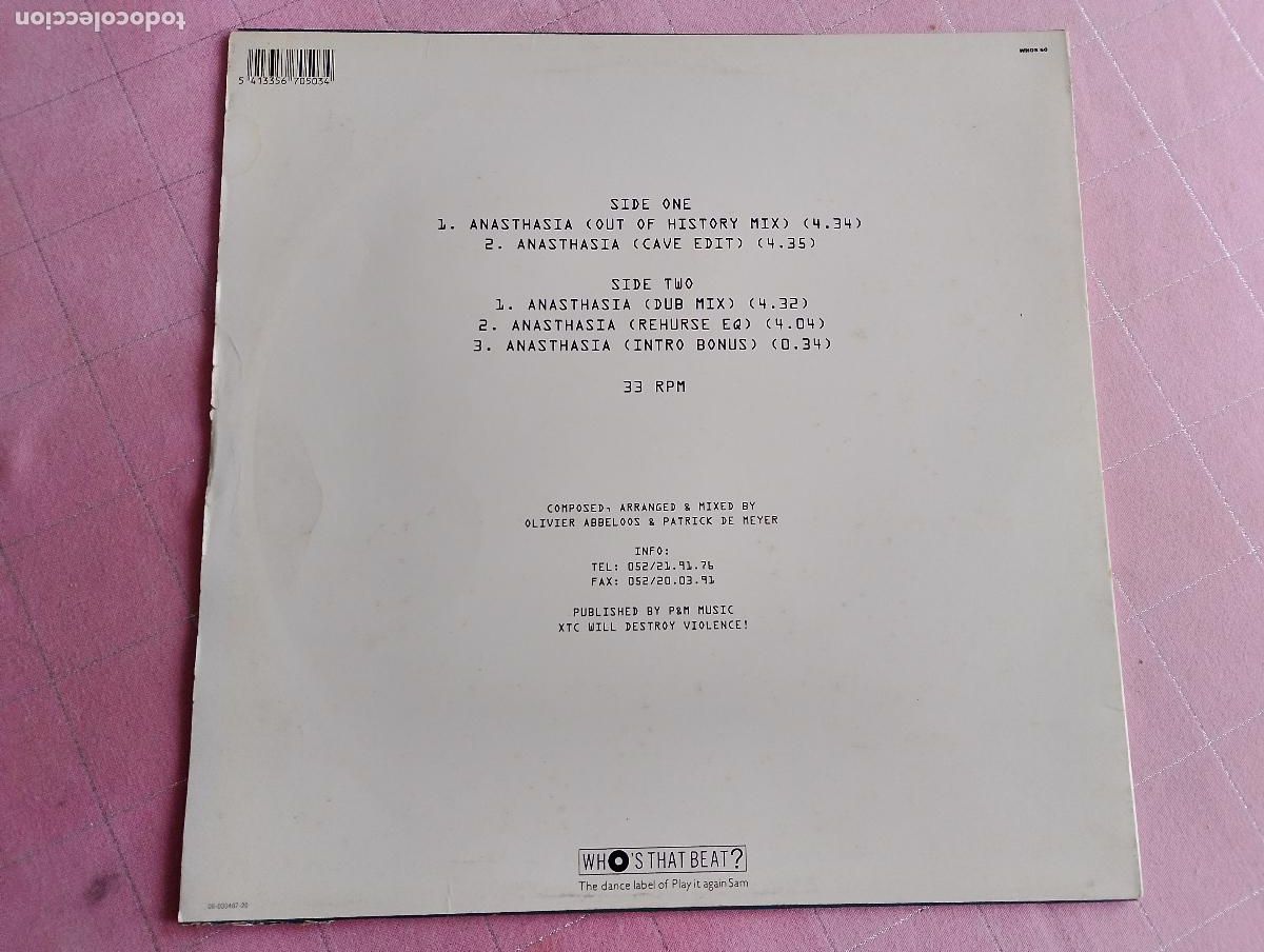 Discos de vinilo: T99 &ndash; Anasthasia, 1991, Techno - Foto 4