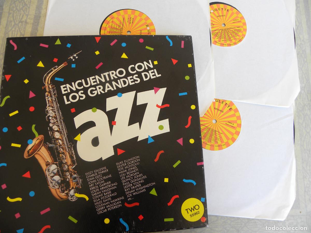 Discos de vinilo: CAJA 3 LP's ENCUENTRO CON LOS GRANDES DEL JAZZ -BUEN ESTADO