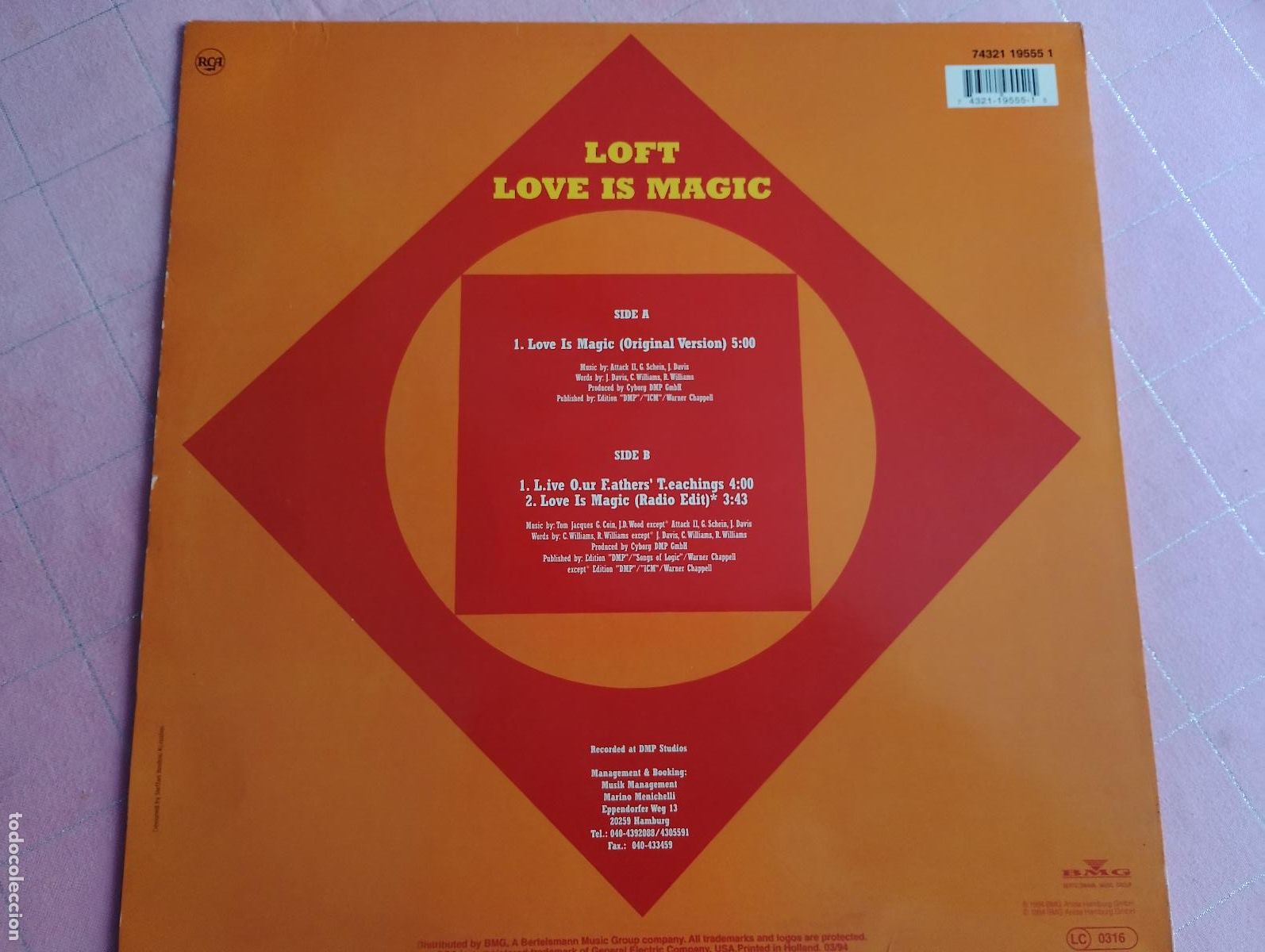 Discos de vinilo: Loft &ndash; Love Is Magic,1994, techno, - Foto 2