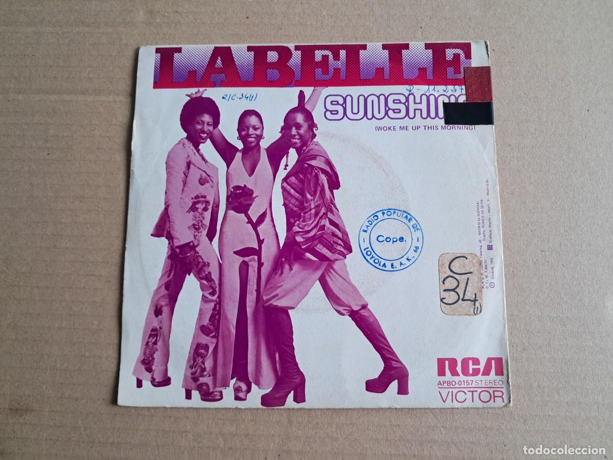 Discos de vinilo: LABELLE - SUNSHINE SINGLE 1973 EDICION ESPA&Ntilde;OLA - Foto 3