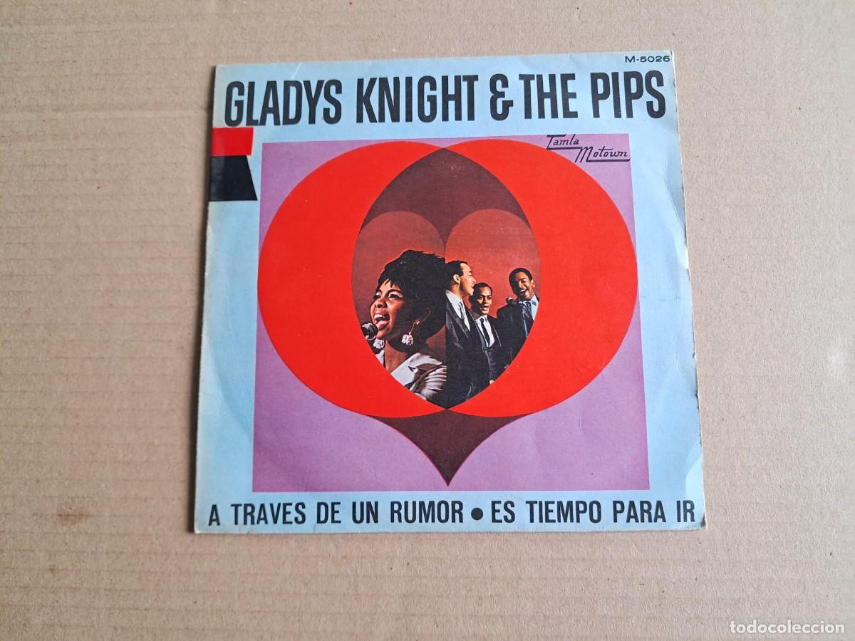 Discos de vinilo: GLADYS KNIGHT & THE PIPS - A TRAVES DE UN RUMOR SINGLE 1967 EDICION ESPA&Ntilde;OLA