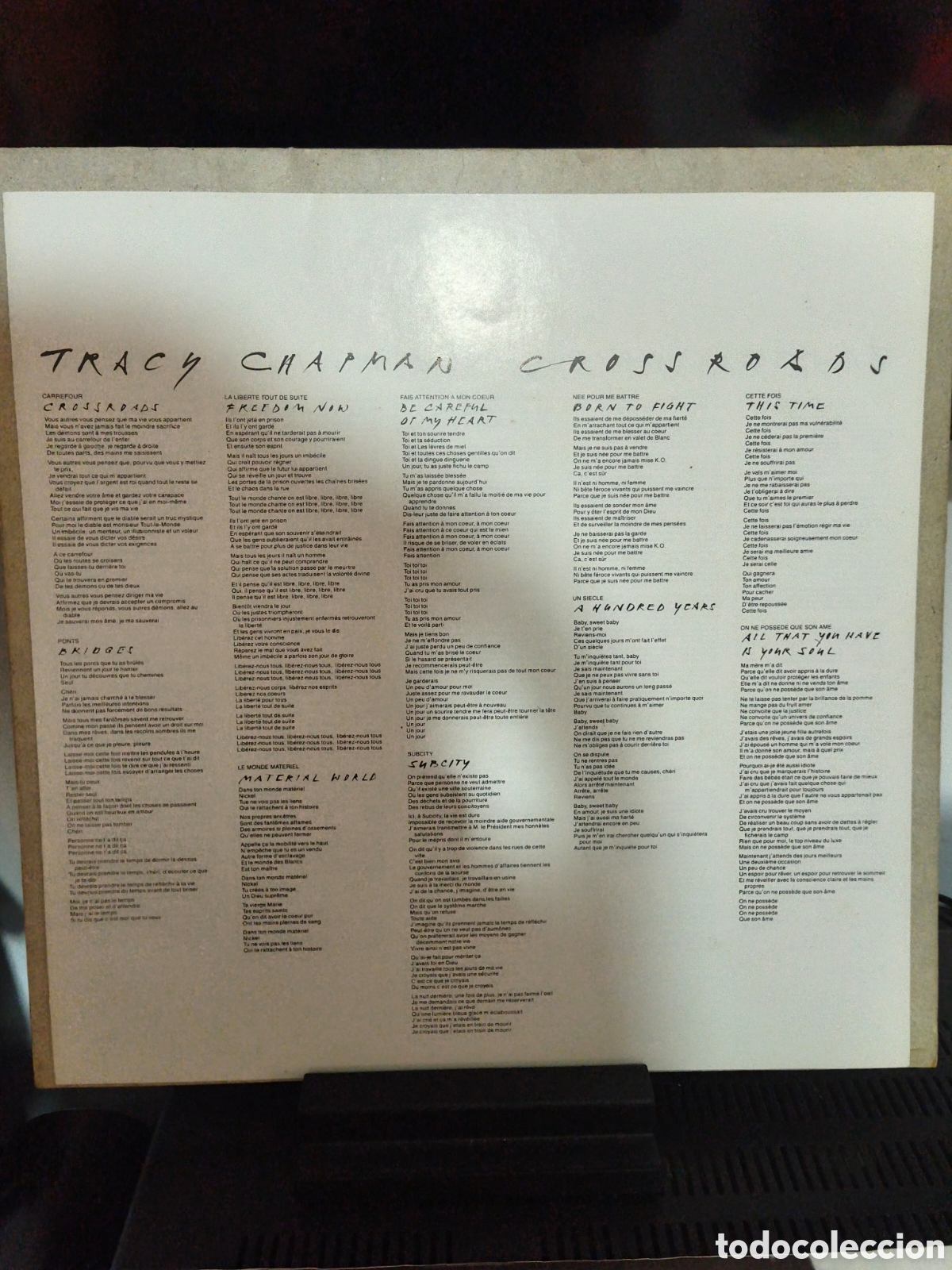 Discos de vinilo: Tracy Chapman: Crossroads Lp 1989 - Foto 6